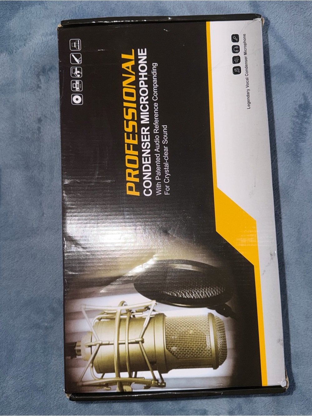 Professional Condenser Microphone - Black & Gold